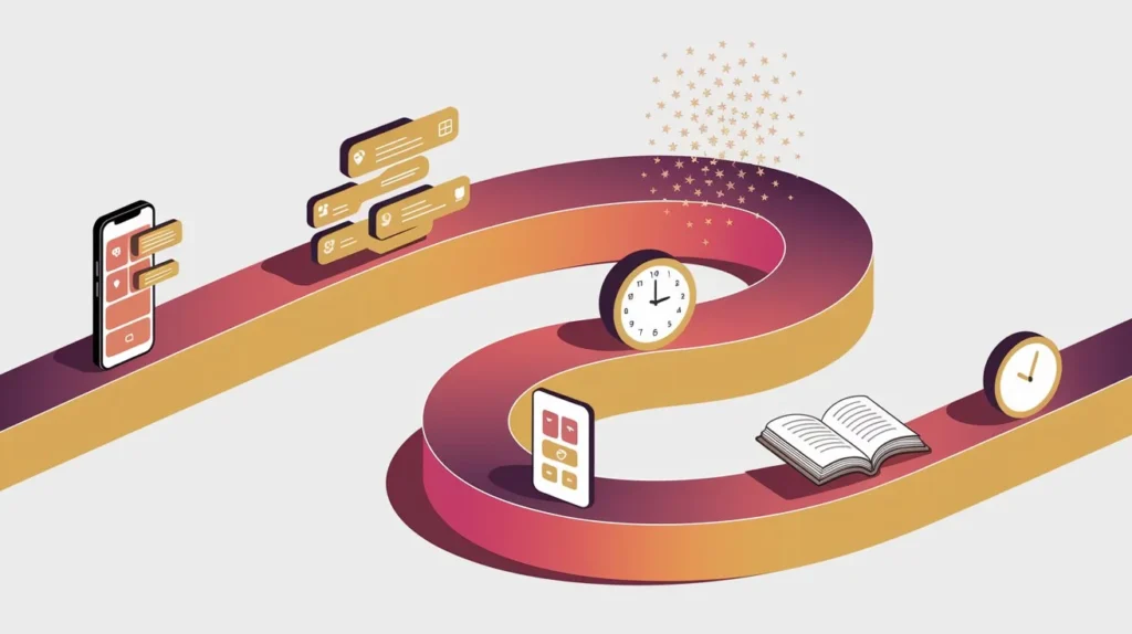 Infographic showing five steps to stop phone addiction without deleting apps