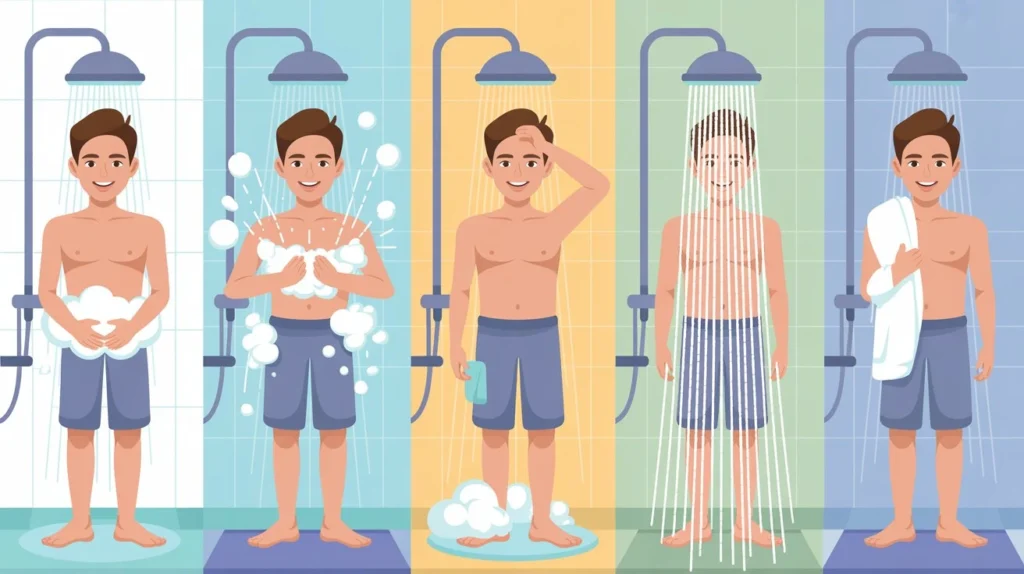 Step by step 5-minute shower routine to remove body odor effectively