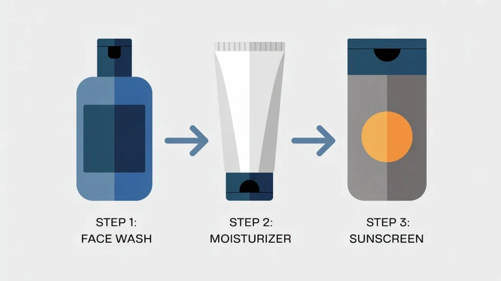 simple skincare routine for men steps