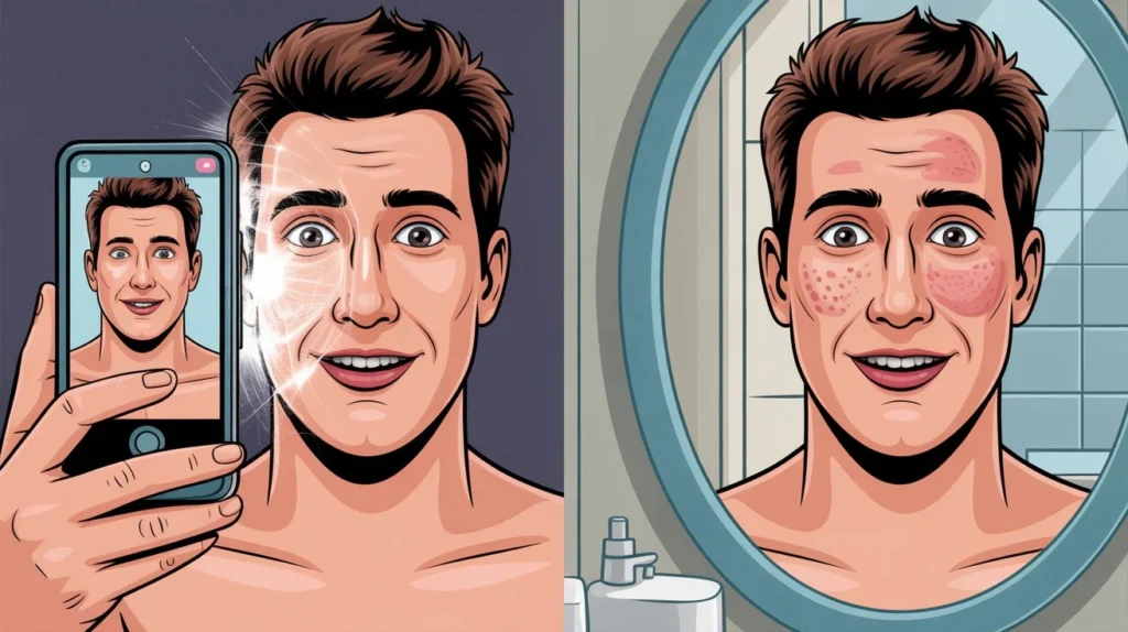 realistic skincare results for men